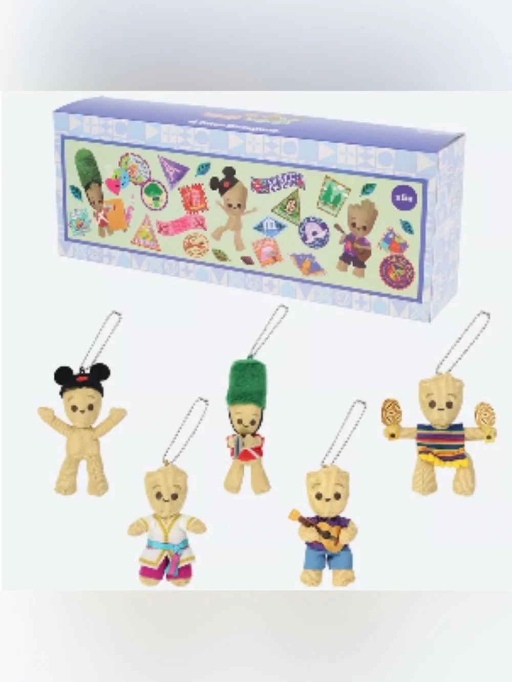 TOKYO DISNEY RESORT It’s A Small World Groot Plush Keychain/Bag Charm Set